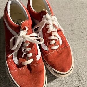 Vans Red and White Women's Sneakers